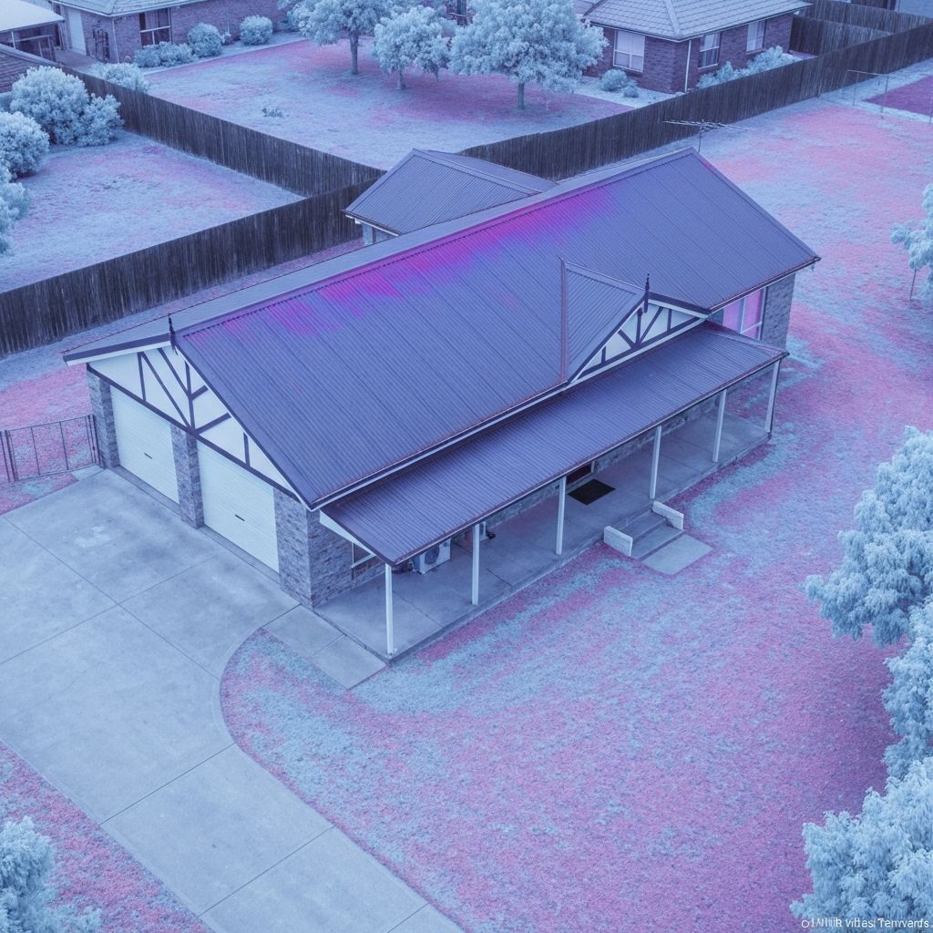 Thermal image after insulation - minimal heat loss